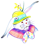 Bif-Bof is a clown who looks and acts like a rabbity-man, and usually speaks in rhyme.